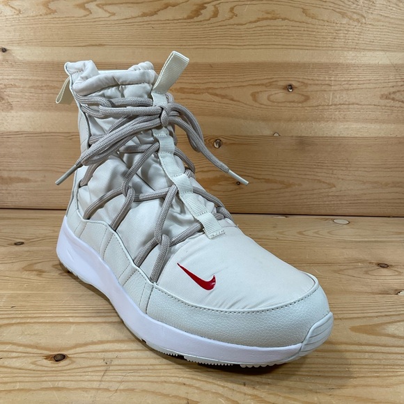 Nike Tanjun High Rise Phantom Winter Boots Women’s 9.5 White Red AO0355-005 - Picture 1 of 8
